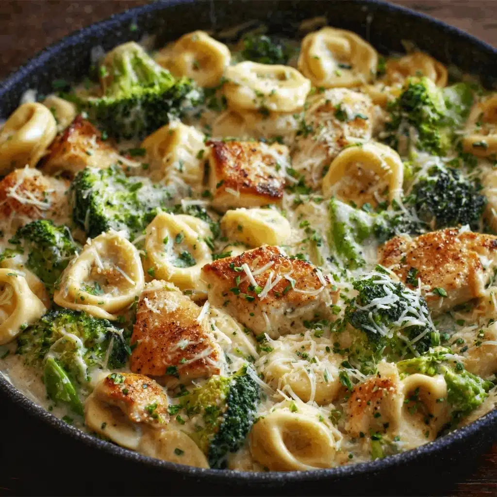 Easy Creamy Tortellini with Chicken and Broccoli Recipe - Recipe Image