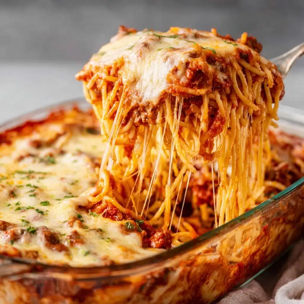 Creamy Southern Spaghetti Bake Recipe - Recipe Image