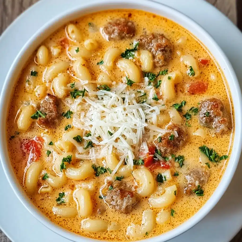 Parmesan Italian Sausage Ditalini Soup Recipe - Recipe Image