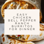 Chicken Bell Pepper Ranch Burritos