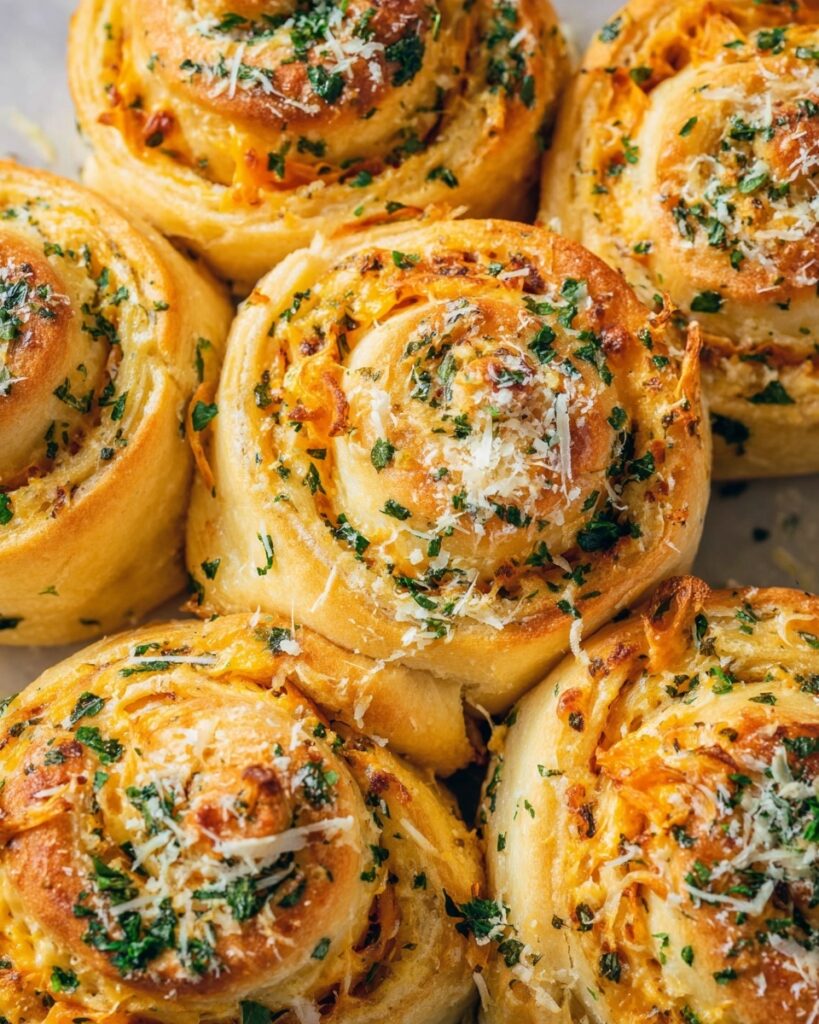 Buttery Cheese Garlic Rolls Recipe