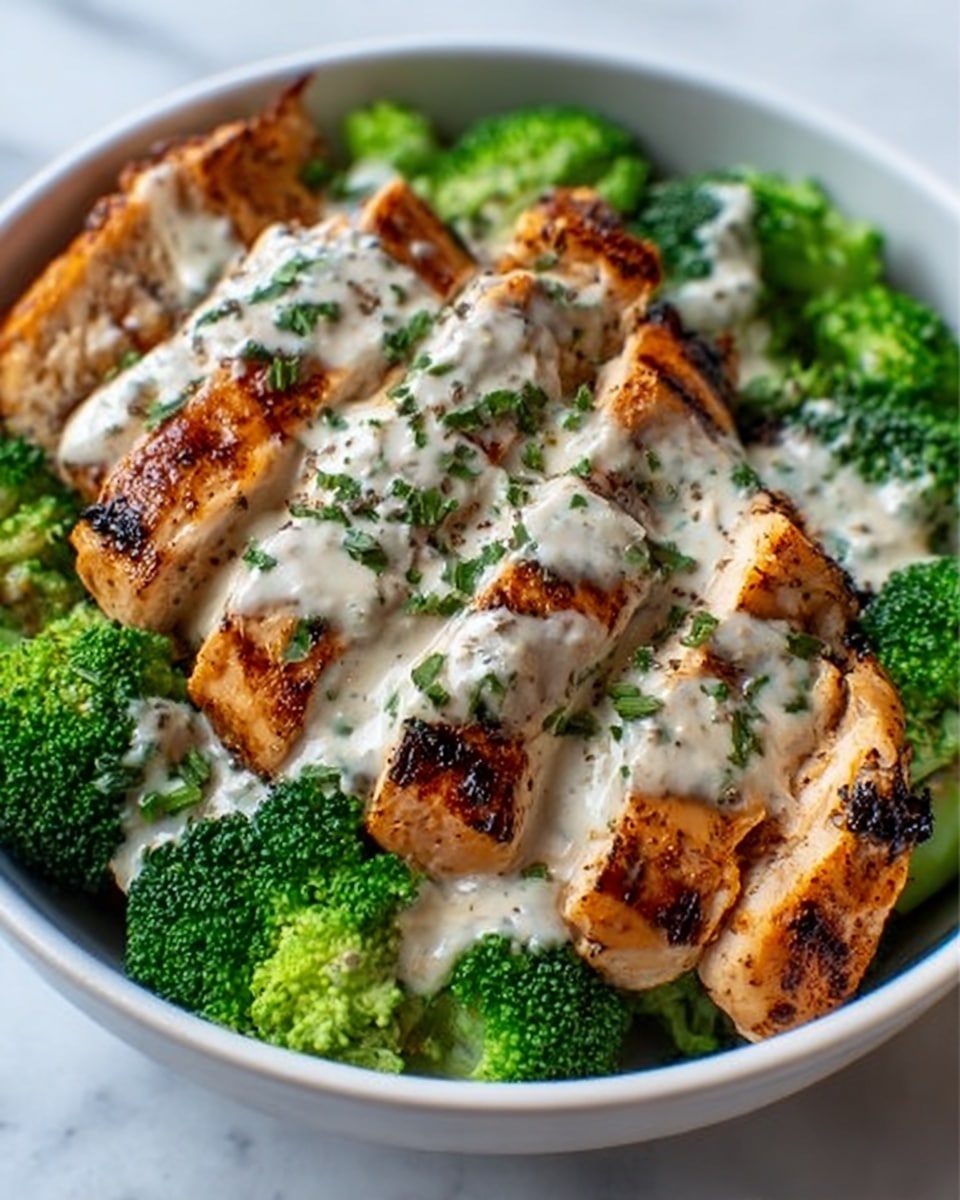The image shows a square white ceramic baking dish filled with a layered casserole. The bottom layer appears to be a creamy rice or pasta base with a slightly orange tint. On top, there is a thick layer of shredded cheese melted unevenly, with some browned spots. Scattered across the surface are pieces of cooked meat or sausage with a reddish-brown color, and small green herbs sprinkled evenly for garnish. The dish sits on a white marbled surface and is accompanied by two small white bowls, one containing leafy green herbs and the other holding a red sauce. Photo taken with an iphone --ar 4:5 --v 7