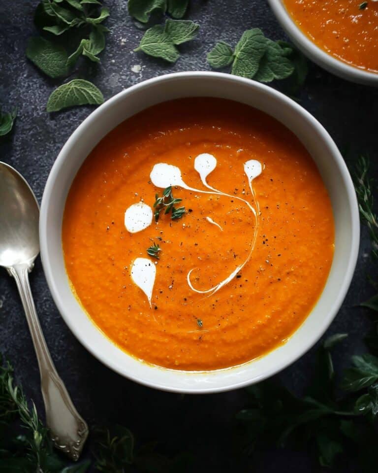 Sheet Pan Roasted Red Pepper Tomato Soup Recipe