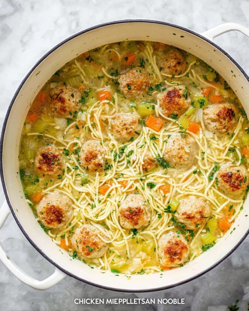 Chicken Meatball Noodle Soup Recipe