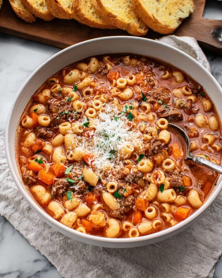 Hearty Pasta e Fagioli Soup with Italian Sausage and Beans Recipe