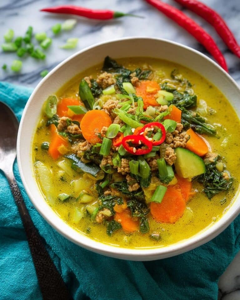 Immunity-Boosting Ground Turkey Soup with Turmeric and Ginger Recipe
