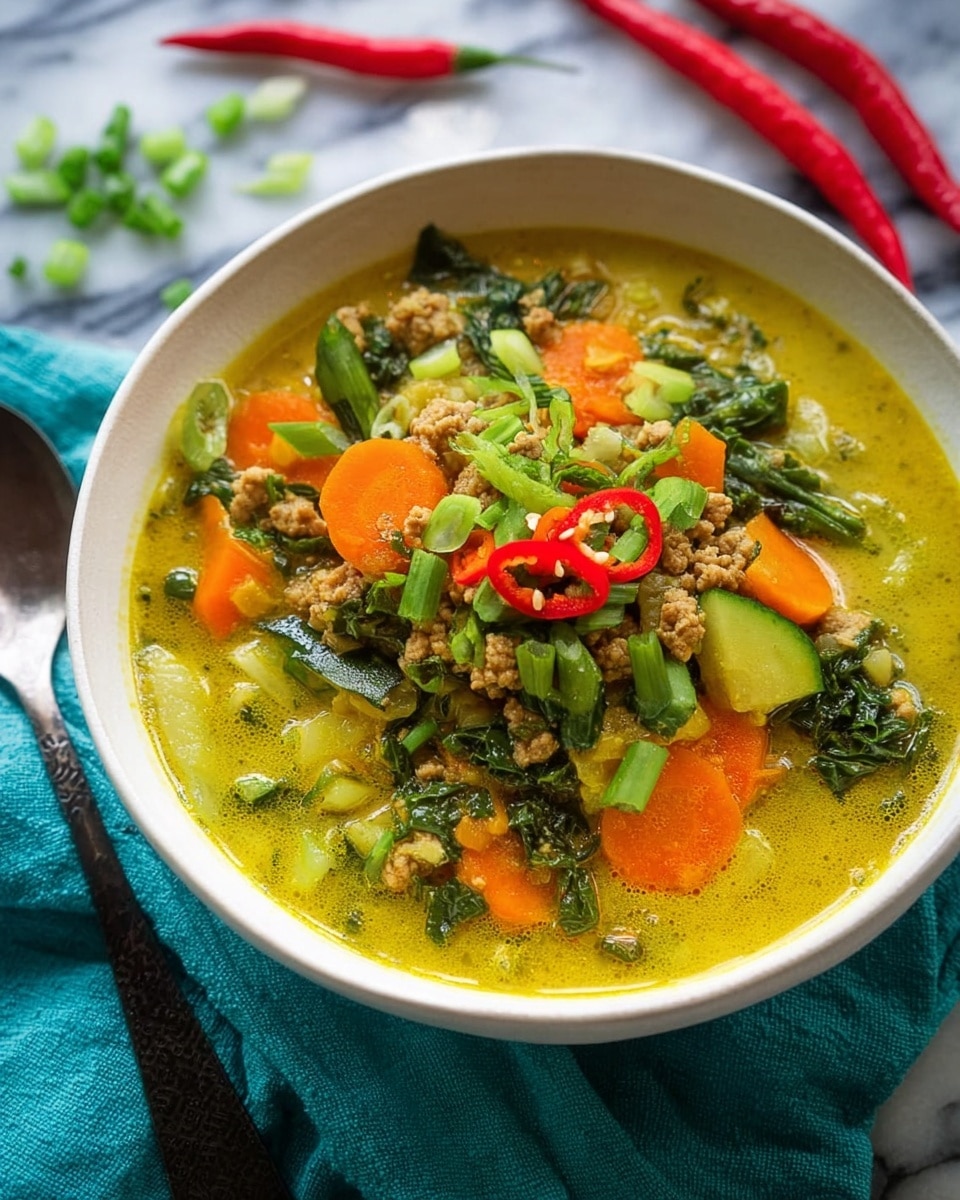 Immunity-Boosting Ground Turkey Soup with Turmeric and Ginger Recipe