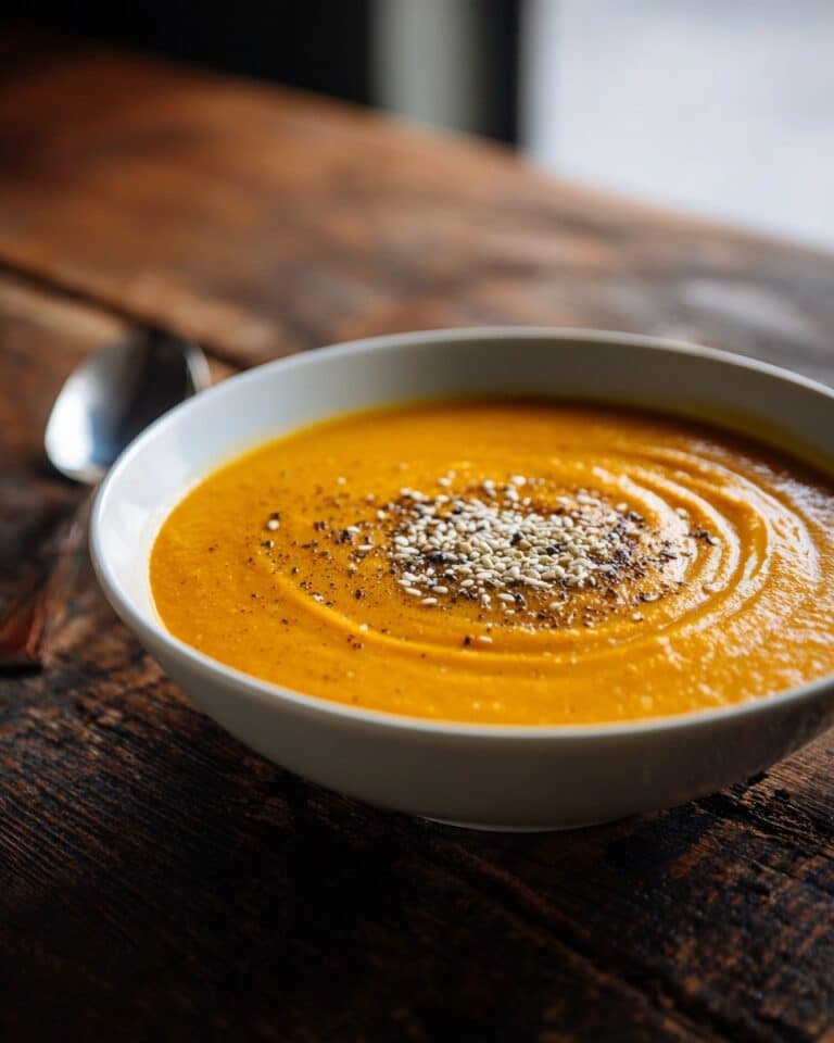 Vegan Sweet Potato Red Lentil Soup with Hemp Hearts Recipe