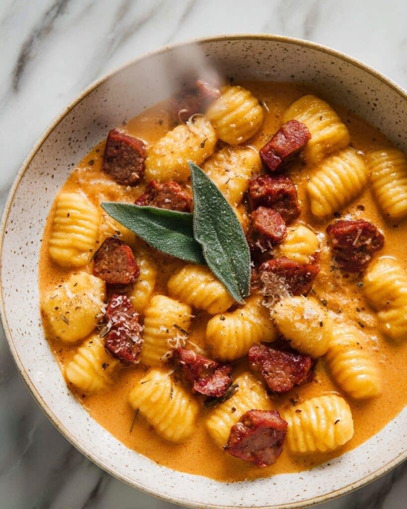 Creamy Butternut Squash Gnocchi with Sausage Recipe