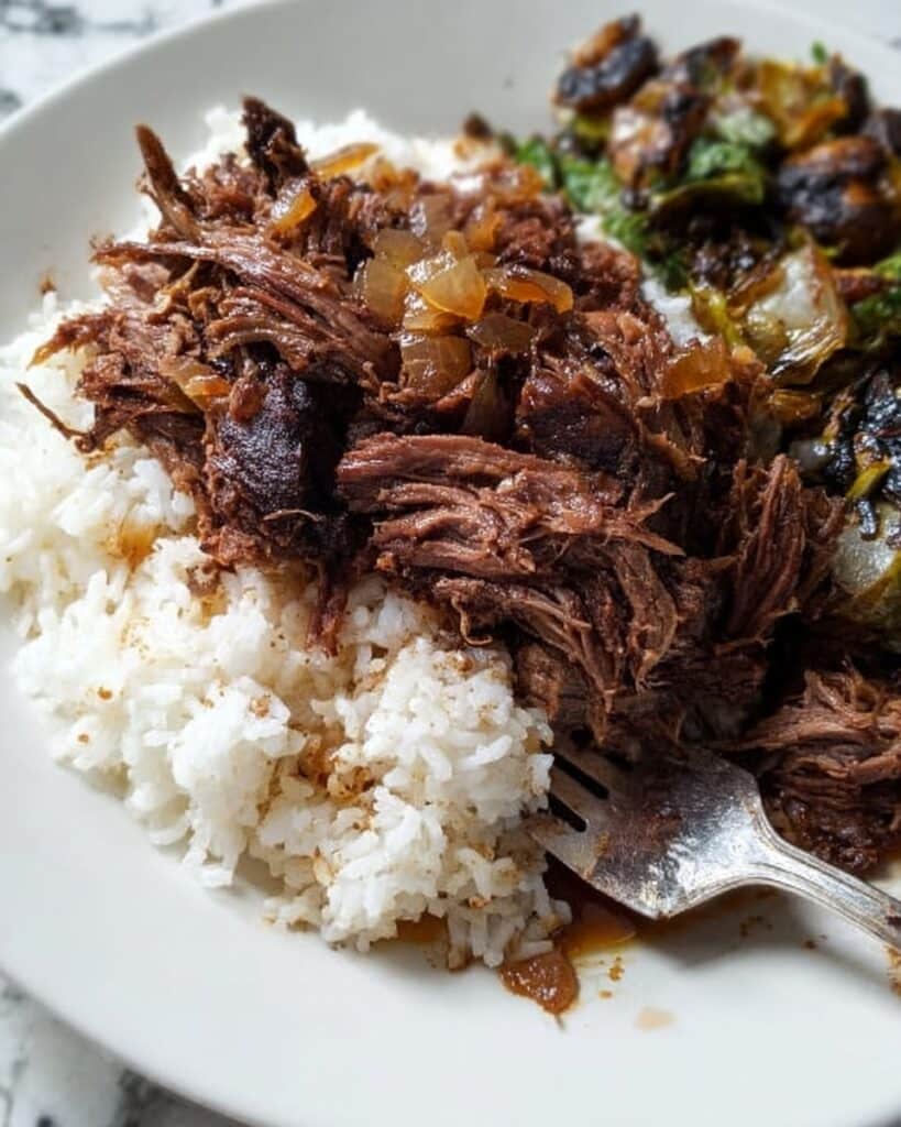 Super Simple Slow Cooker Fall Apart Roast Beef Recipe