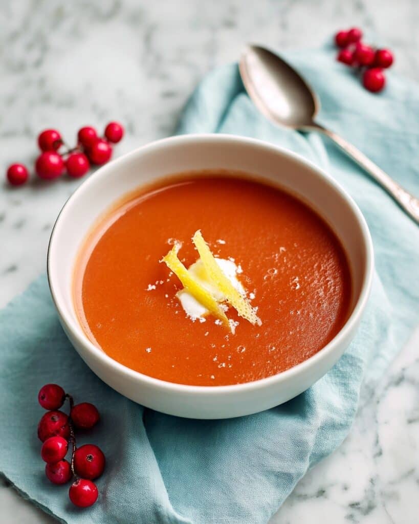 Swedish Rosehip Soup (Nyponsoppa) with Cream or Ice Cream Recipe