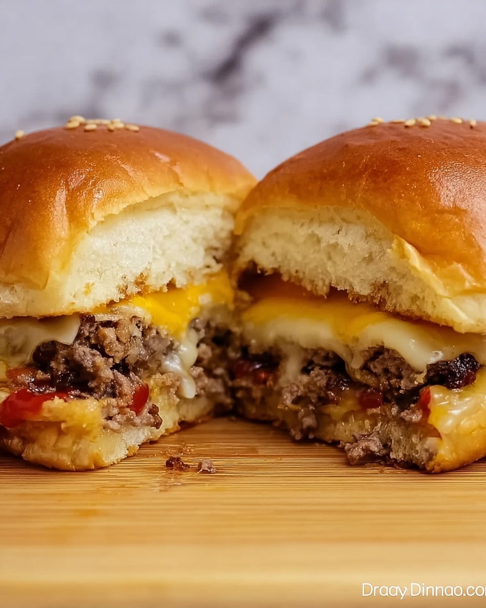 A group of soft, golden brown Hawaiian roll sliders sit close together on a white marbled surface, each slider cut in half to reveal layers inside. The bottom layer is light yellow cheese, topped with crispy brown bacon pieces, followed by pale pink turkey slices neatly folded. The top layer is the soft, slightly shiny brown bun. Around the sliders, there is a generous amount of crinkly, pale yellow ridged potato chips with some seasoning visible. In the background, more sliders blur softly. Photo taken with an iphone --ar 4:5 --v 7