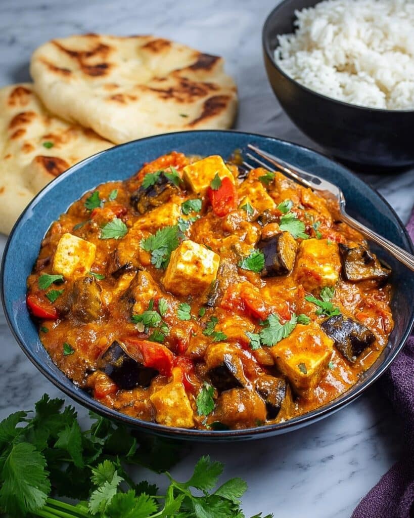 Aubergine and Halloumi Curry Recipe