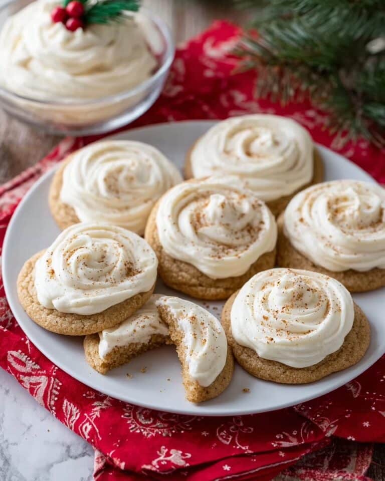 Soft Eggnog Cookies with Creamy Frosting Recipe