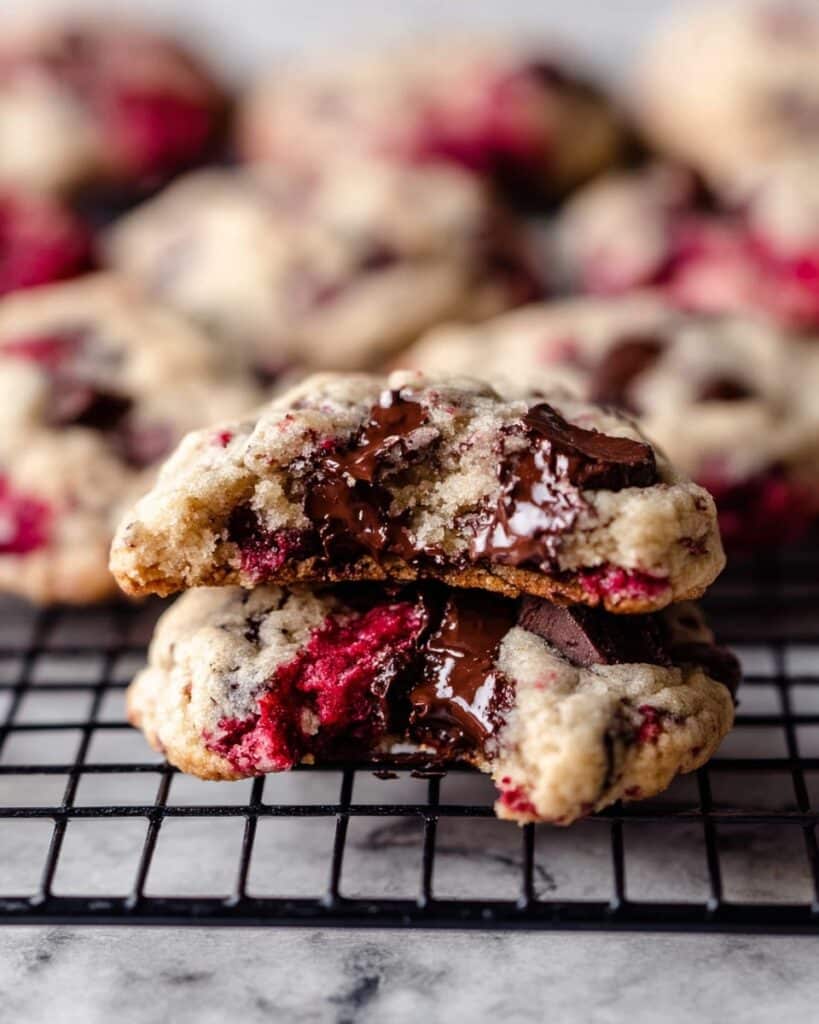 Raspberry Chocolate Chunk Cookies Recipe
