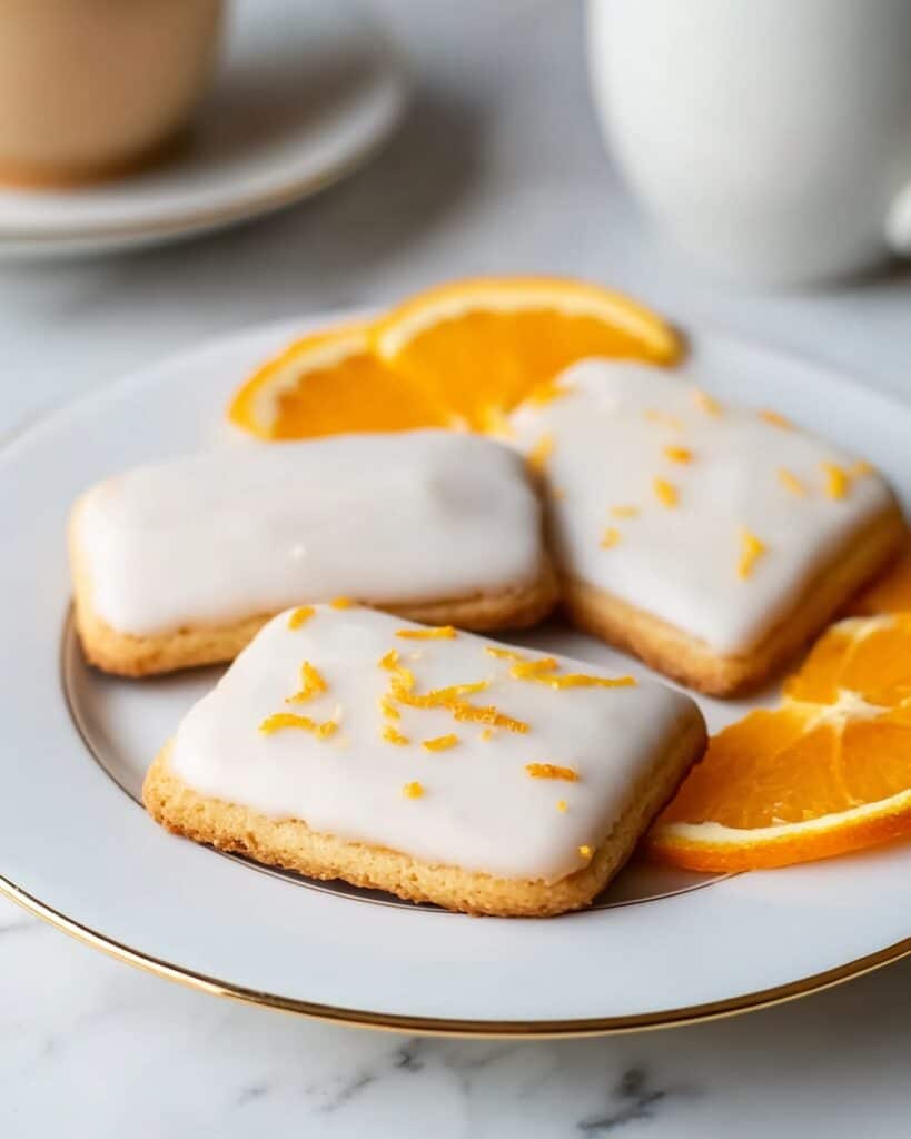 Cardamom Shortbread Cookies with Orange Glaze Recipe