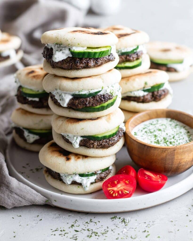 Lamb Sliders with Dill Yogurt and Cucumber Sauce Recipe
