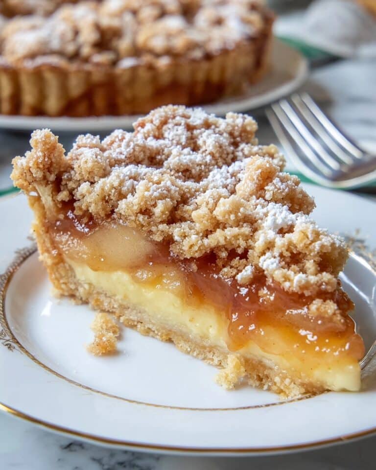 Caramelized Peach Tart with Brown Sugar Crumble Recipe