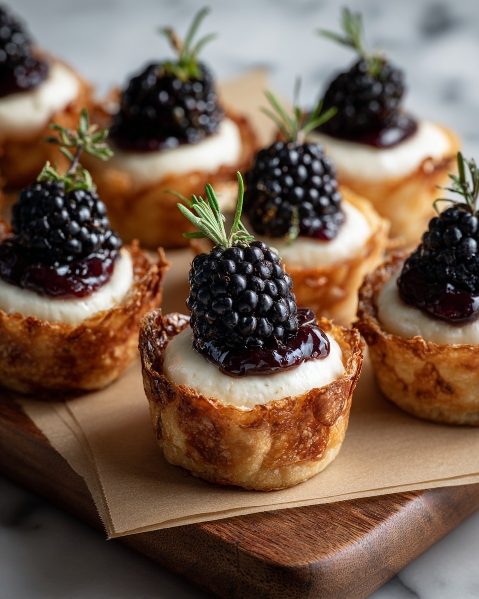 Blackberry Thyme Farmer Cheese Phyllo Cups Recipe
