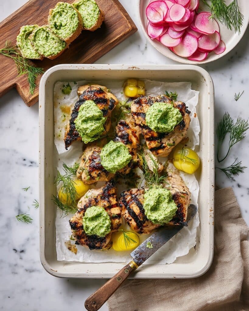 Grilled Chicken with Dill Pickle Butter Recipe