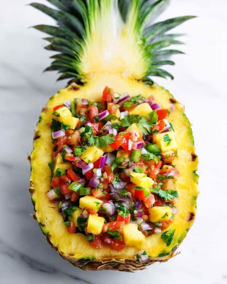 Pineapple Salsa in a Pineapple Bowl Recipe