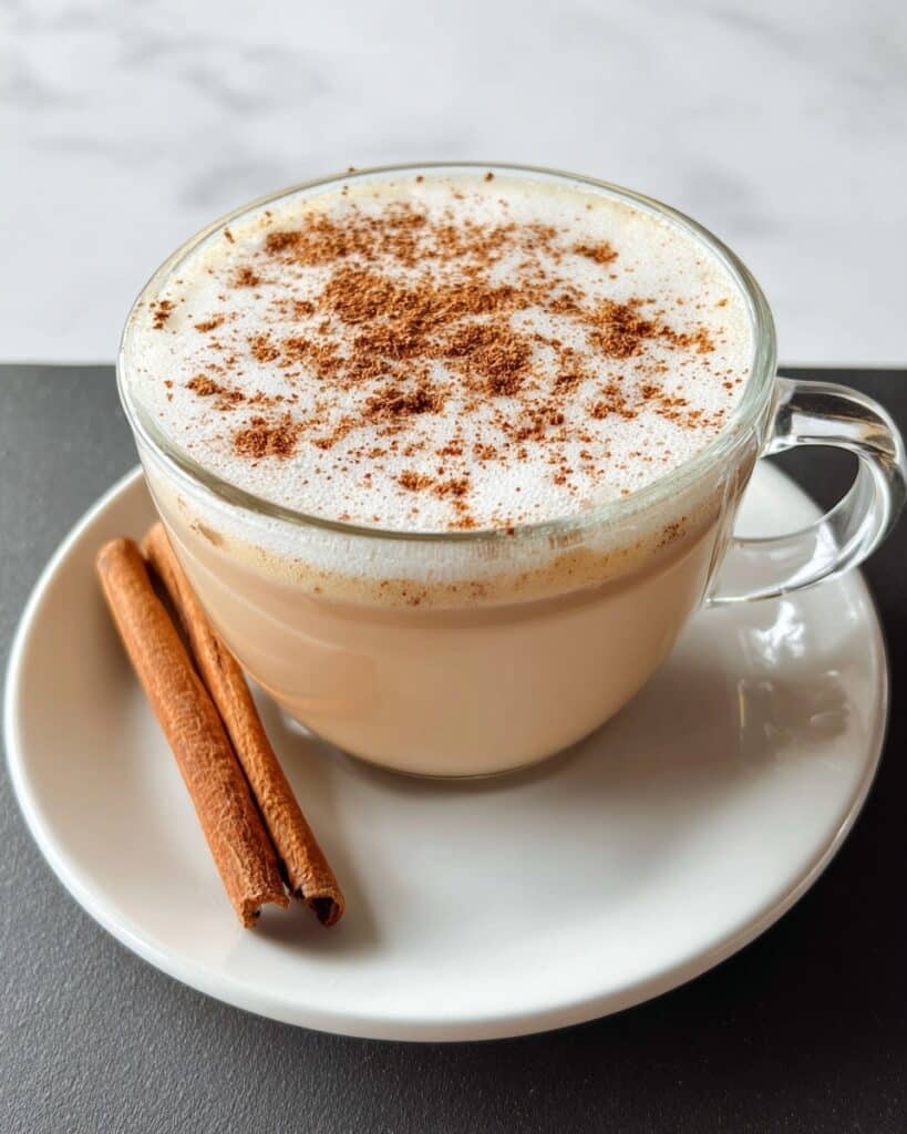 Frothy Cinnamon Vanilla Milk Tea Recipe