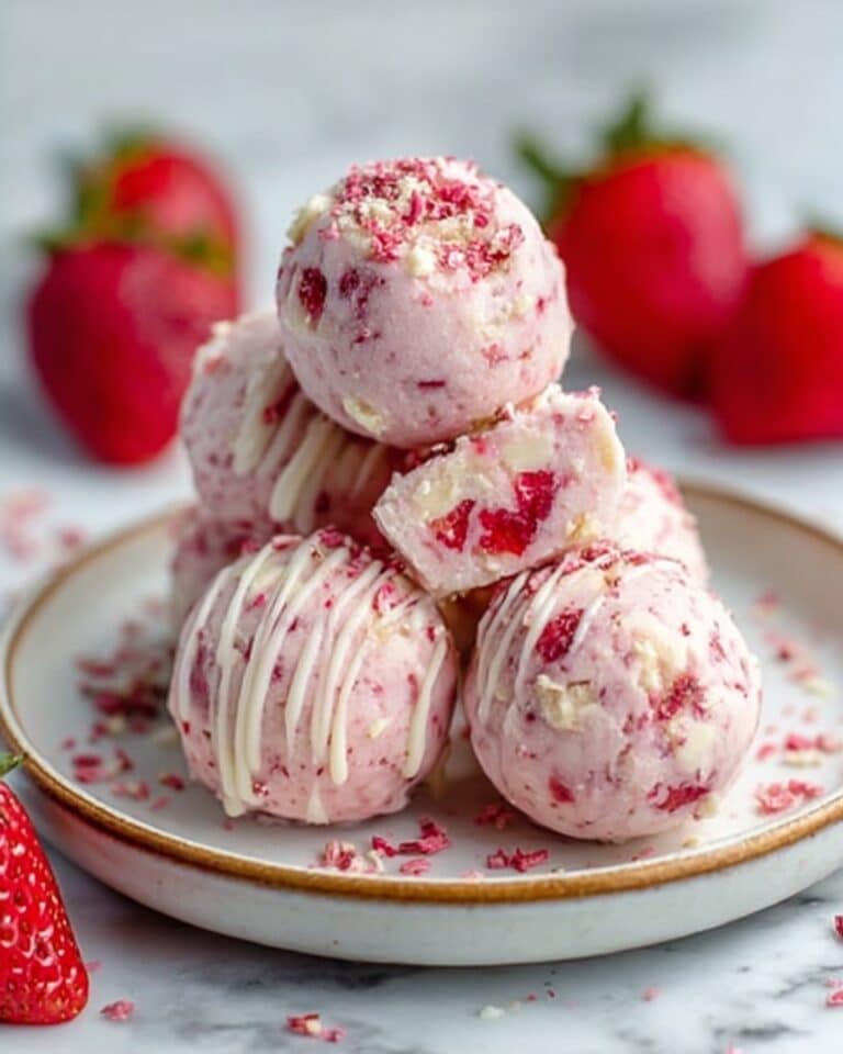 Healthy Strawberry Cheesecake Protein Balls Recipe