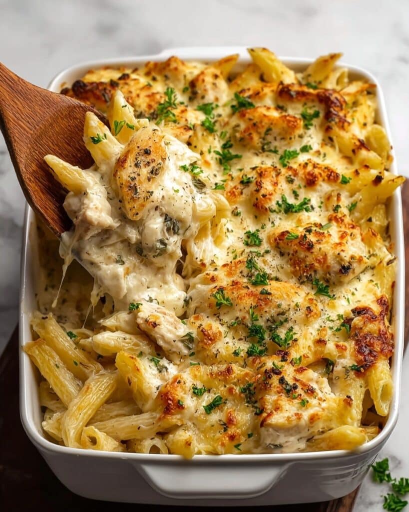 Banana Pepper Chicken Alfredo Bake Recipe