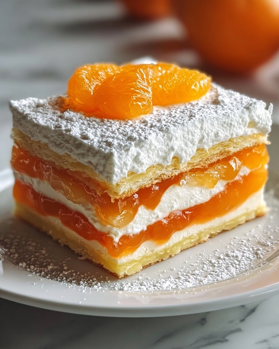Creamy Citrus Dream No-Bake Orange Lasagna Delight Recipe