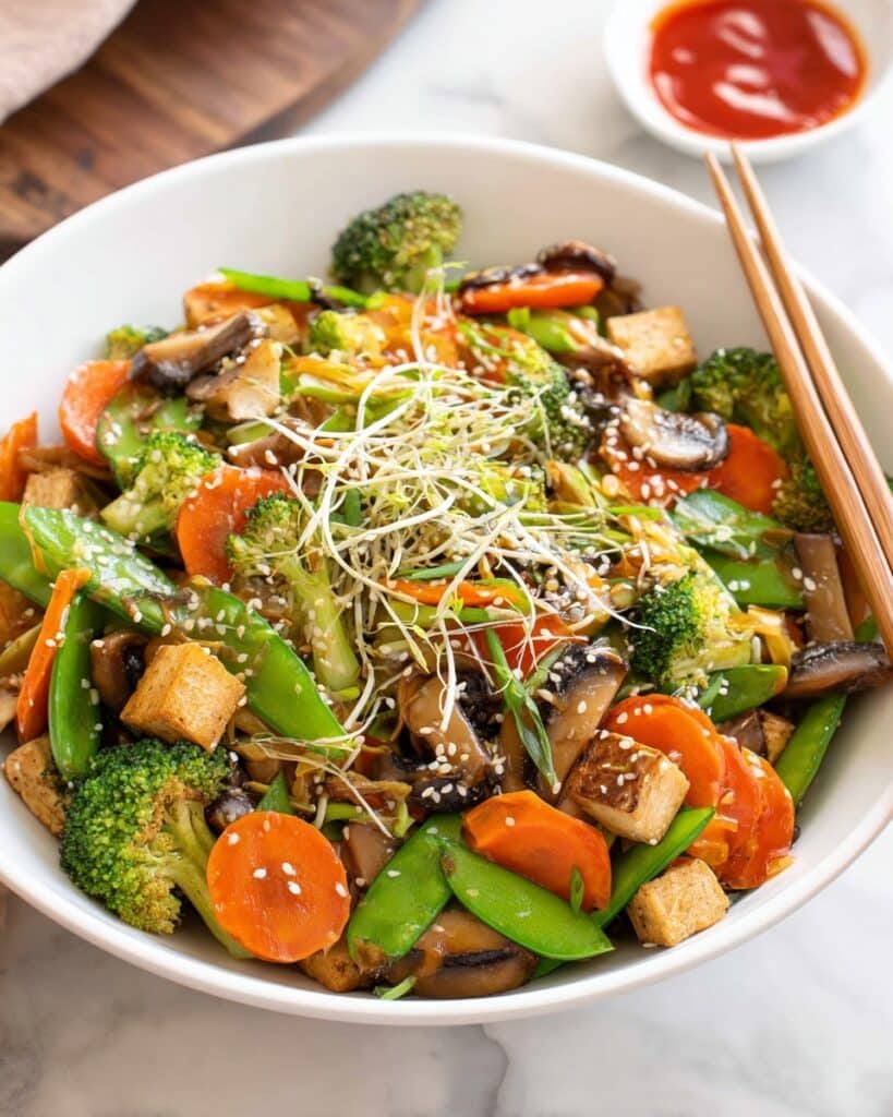 Asian-Style Sauteed Veggies with Tempeh Recipe