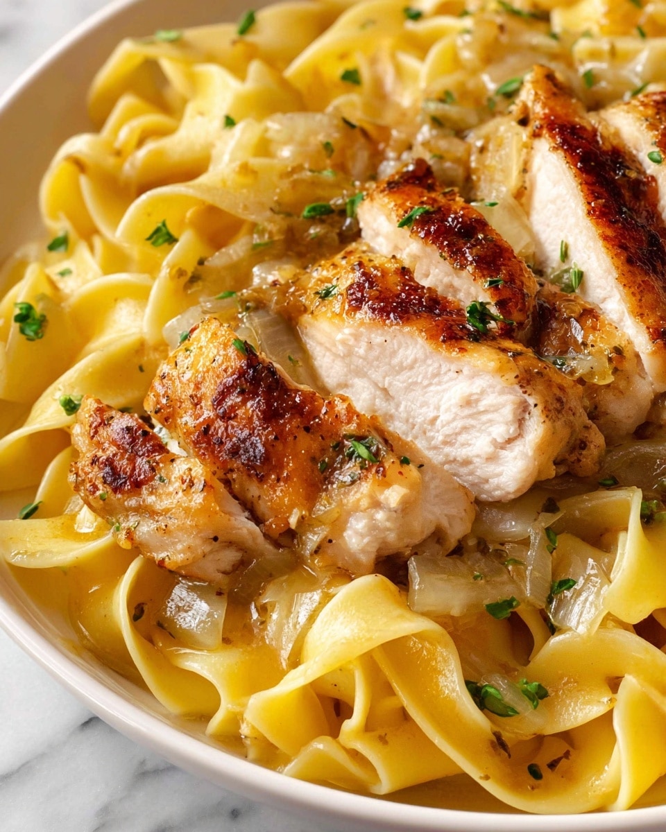 A blue cast iron pan holds five pieces of cooked chicken breast, each topped with a single layer of thin, browned prosciutto, showing a slightly crisp and glossy texture. The chicken is golden yellow and juicy, sitting in a light brown buttery sauce dotted with fresh green sage leaves and black pepper. The pan rests on a wooden board, placed on a white marbled surface, accompanied by a white cloth with a black grid pattern and some fresh sage leaves nearby. Photo taken with an iphone --ar 4:5 --v 7