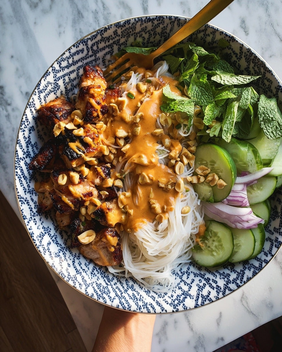 The image shows a white plate on a white marbled surface with a serving of grilled chicken sliced into strips placed over a bed of white rice. The chicken has a dark, crispy texture with a glossy brown sauce drizzled over it in thin lines. On one side of the plate, there are neatly arranged thin slices of bright orange carrots, and on the other side, there is finely chopped green lettuce mixed with some white creamy dressing. Small green herbs are sprinkled on top of the chicken and rice, adding a fresh touch to the dish. Photo taken with an iphone --ar 4:5 --v 7