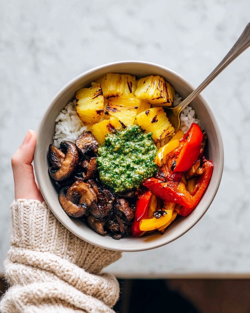 Amazing Mushroom Bowls with Kale Pesto Recipe