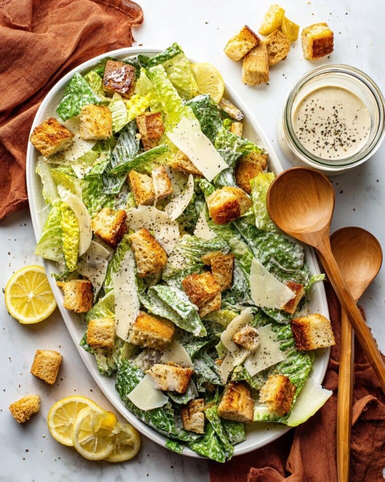 Easy Caesar Salad with Sourdough Croutons Recipe
