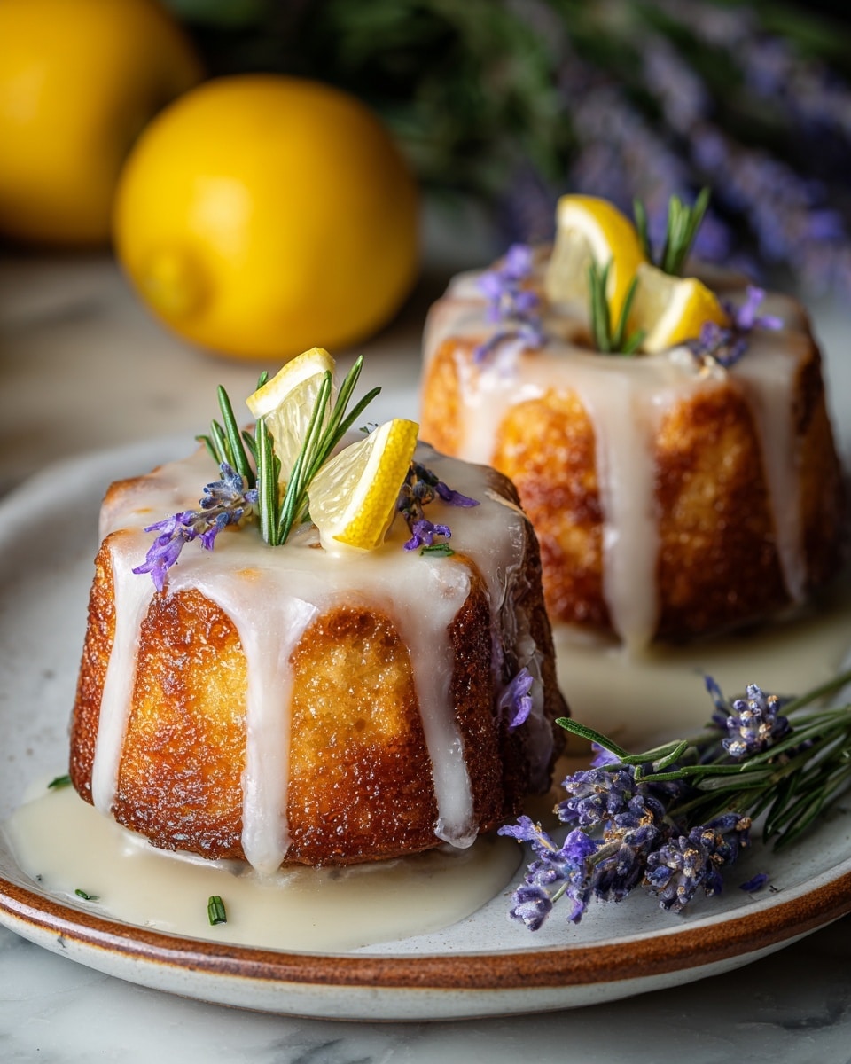 Mini Lemon Cakes with Lavender Glaze Recipe