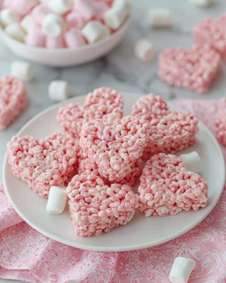 Easy Strawberry Rice Krispie Treat Hearts Recipe