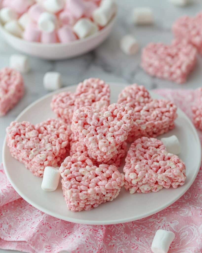 Easy Strawberry Rice Krispie Treat Hearts Recipe