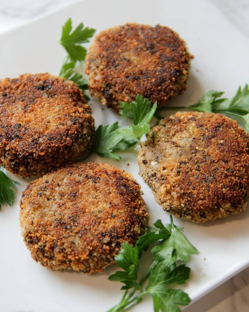 Panko Crusted Mung Bean Quinoa Cakes Recipe